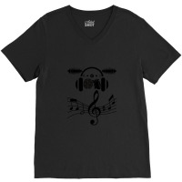 Music - Music Listening Design V-neck Tee | Artistshot