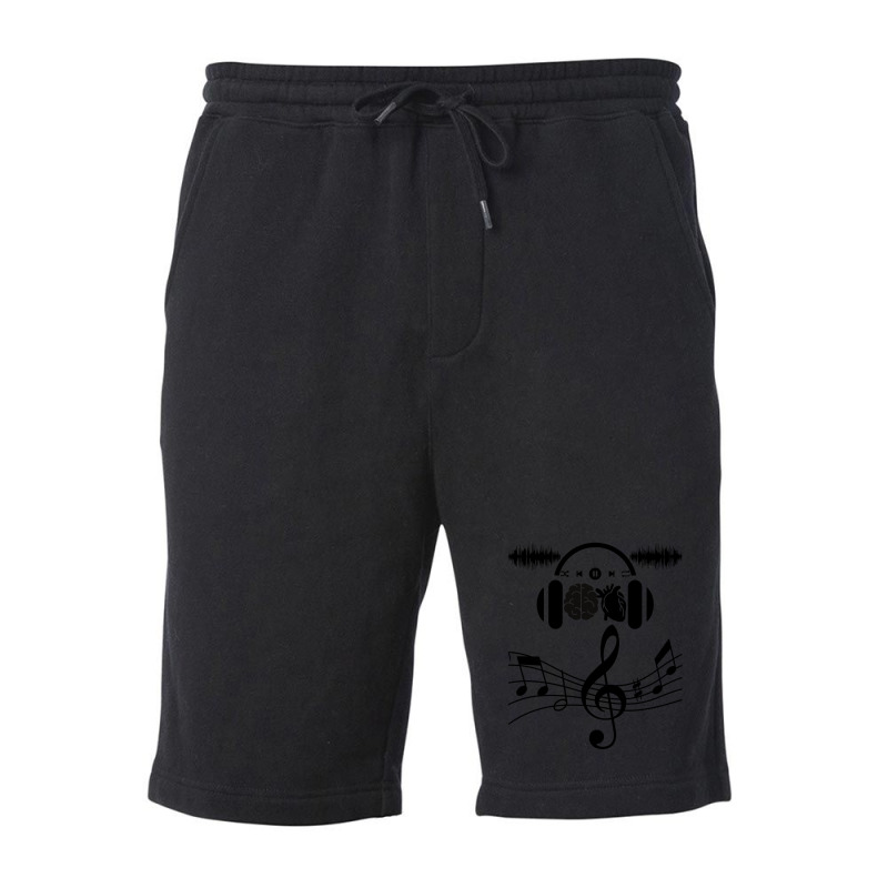 Music - Music Listening Design Fleece Short | Artistshot