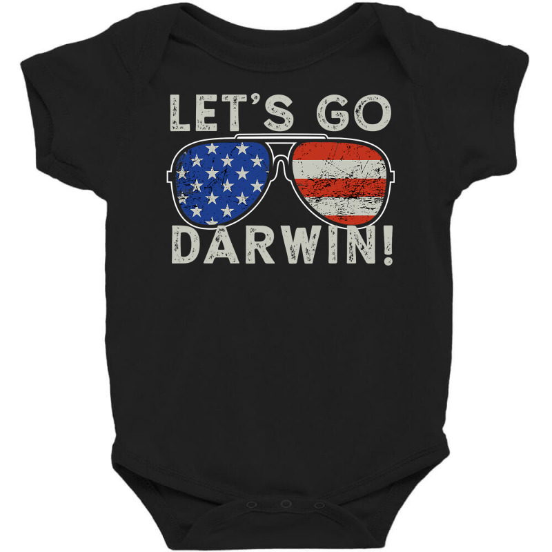 Aviator Sunglasses American Flag Let’s Go Darwin T Shirt Baby Bodysuit by TeaMenShop | Artistshot