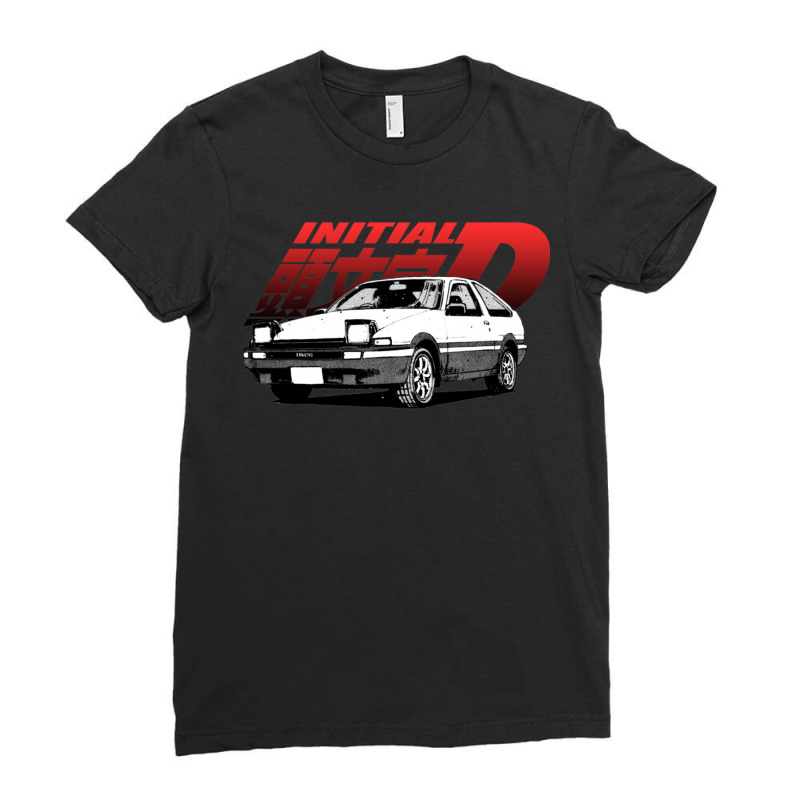 Initial D Manga Ae86 Ladies Fitted T-Shirt by CathyCooney | Artistshot