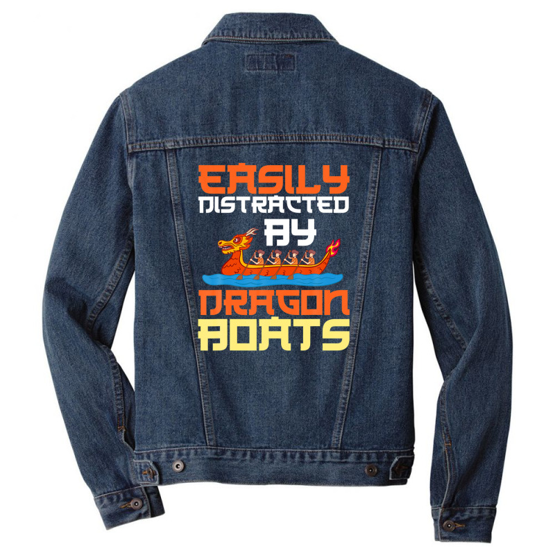 Dragon Boat Racing Festival Paddle Chinese Boating Men Denim Jacket by nyiokamonodw | Artistshot