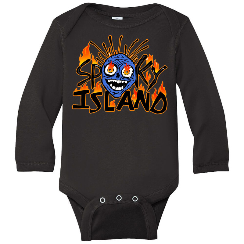 Spooky Island Long Sleeve Baby Bodysuit by SamAlexanderMcnutt | Artistshot