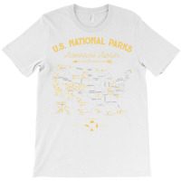 National Park Map Vintage T Shirt   All 59 National Parks Gifts Men Wo T-shirt | Artistshot