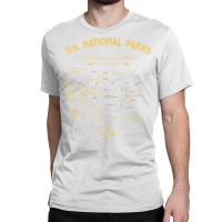 National Park Map Vintage T Shirt   All 59 National Parks Gifts Men Wo Classic T-shirt | Artistshot