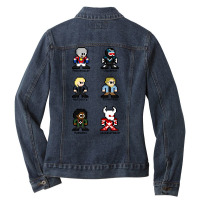 Peacemaker Characters Ladies Denim Jacket | Artistshot