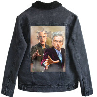 The Doctor Vs The Thinker Unisex Sherpa-lined Denim Jacket | Artistshot