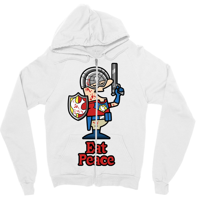 Eat Peace   Funny Peacemaker Zipper Hoodie | Artistshot