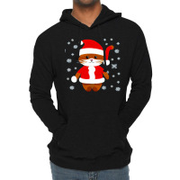 Cat Christmas Snow Lightweight Hoodie | Artistshot