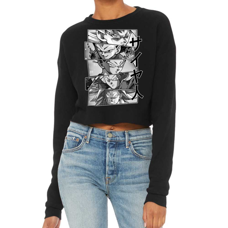 Limited Edition Saiyajins Heroes V2 Cropped Sweater by femalesbaubles | Artistshot