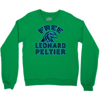 Free Leonard Peltier Blue Used Look Crewneck Sweatshirt | Artistshot