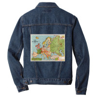 Trending Map Of Europe Men Denim Jacket | Artistshot