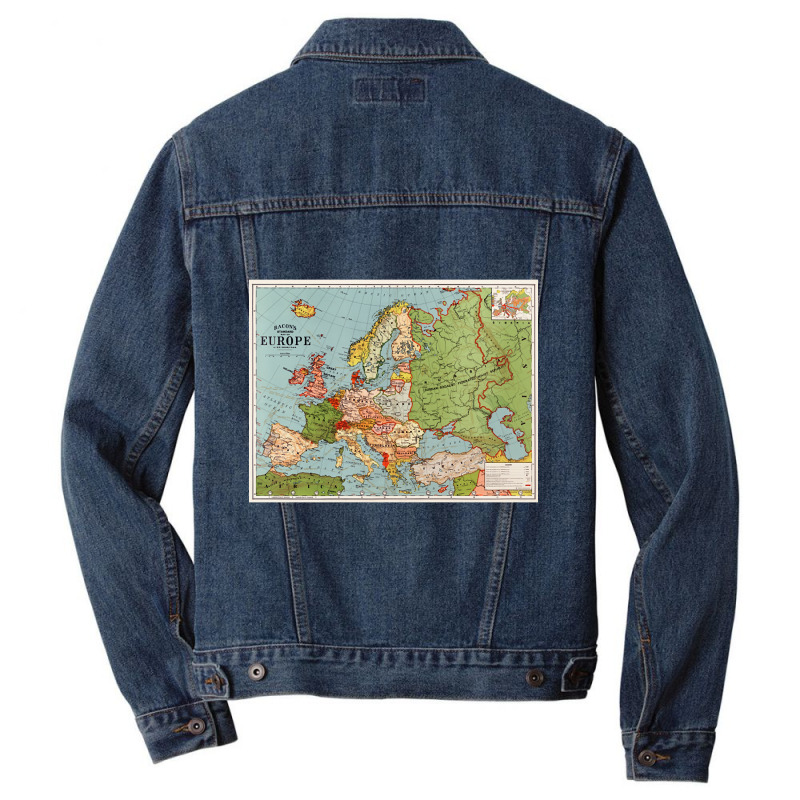 Trending Map Of Europe Men Denim Jacket | Artistshot