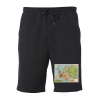 Trending Map Of Europe Fleece Short | Artistshot