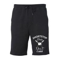 Softball Teen Girls Women Shortstop Hair Dont Care Saying Fleece Short | Artistshot