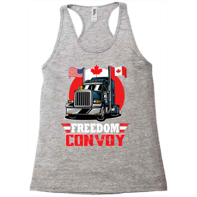 Canada Freedom Convoy 2022 Canadian Truckers Support T Shirt Racerback Tank Designed By Teamenshop