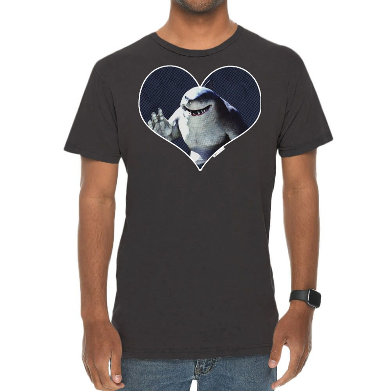 King Shark Heart Print Vintage T-shirt | Artistshot