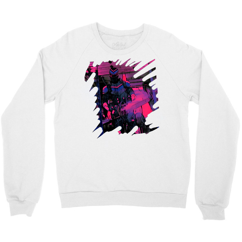 Vigilante With Chainsaw    Funny Emblem Crewneck Sweatshirt | Artistshot