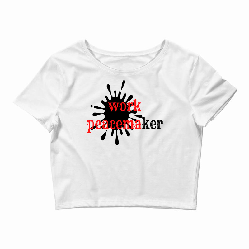 Vintage Work Peacemaker Funny Men Crop Top | Artistshot