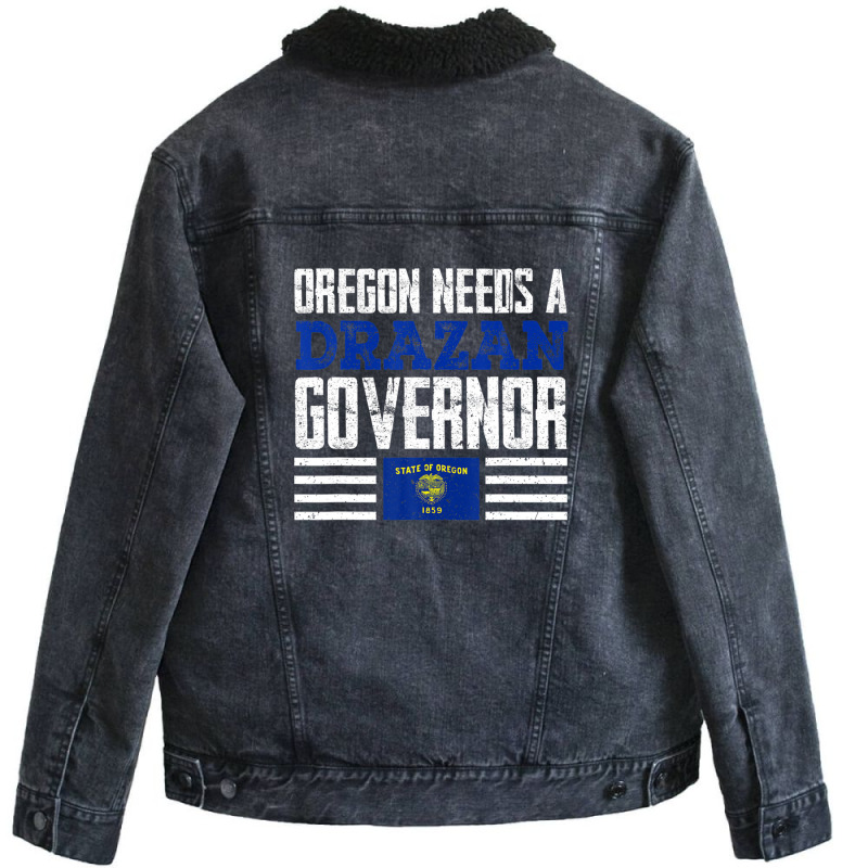 Oregon Needs A Drazan Governor Christine Drazan 2022 Vote Unisex Sherpa-lined Denim Jacket | Artistshot