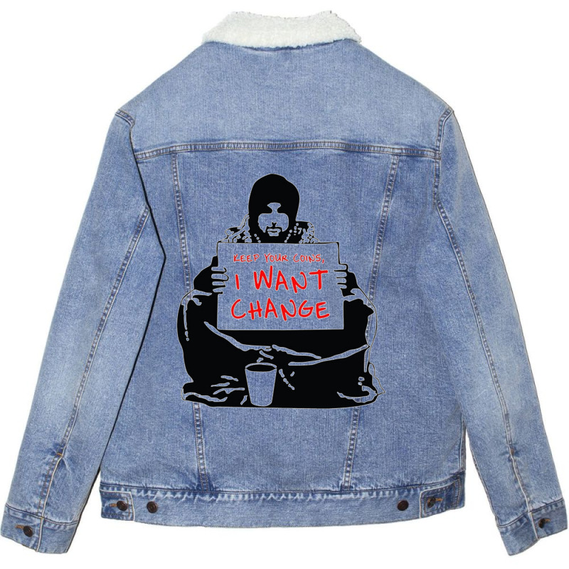 Begging For Change Unisex Sherpa-lined Denim Jacket | Artistshot