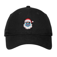 Santa In Mask Vaccinated Christmas Adjustable Cap | Artistshot