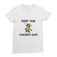 Cute Keep Our Children Safe - Bear Ladies Fitted T-shirt | Artistshot