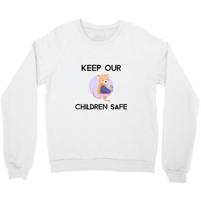 Cute Keep Our Children Safe - Mouse Crewneck Sweatshirt by THOMASMANUEL | Artistshot