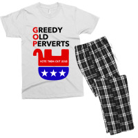 Gop - Greedy Old Perverts - Vote Them Out Men's T-shirt Pajama Set | Artistshot