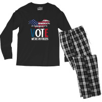 Womens Vote We Are Ruthless Stars Stripes Feminist Men's Long Sleeve Pajama Set | Artistshot