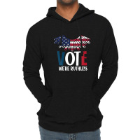 Womens Vote We Are Ruthless Stars Stripes Feminist Lightweight Hoodie | Artistshot