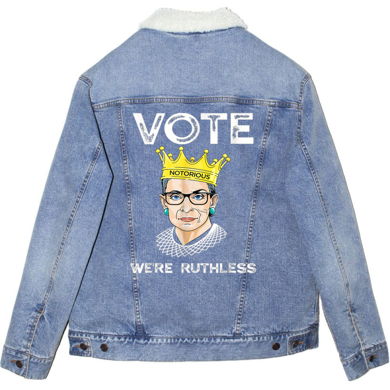 Women Vote We're Ruthless Unisex Sherpa-lined Denim Jacket | Artistshot