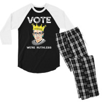 Women Vote We're Ruthless Men's 3/4 Sleeve Pajama Set | Artistshot