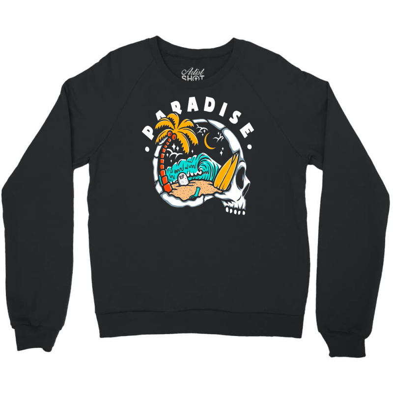 Paradise Beach Rip Crewneck Sweatshirt by lik9787 | Artistshot