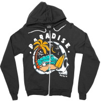 Paradise Beach Rip Zipper Hoodie | Artistshot