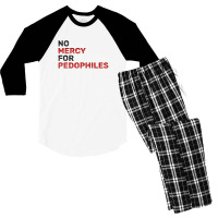 No Mercy For Pedophiles Men's 3/4 Sleeve Pajama Set | Artistshot