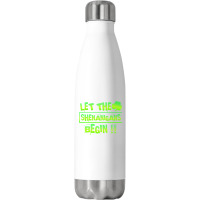 Im Not Short Im Leprechaun Size T  Shirt Let The Shenanigans Begin Fun Stainless Steel Water Bottle | Artistshot