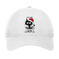 Black Cats Christmas It S Fine I M Fine Everything Is Fine Adjustable Cap | Artistshot