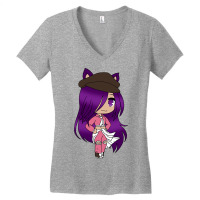 Anime  Chibi Fox Anime Girl Gatcha Kawaii Women's V-neck T-shirt | Artistshot