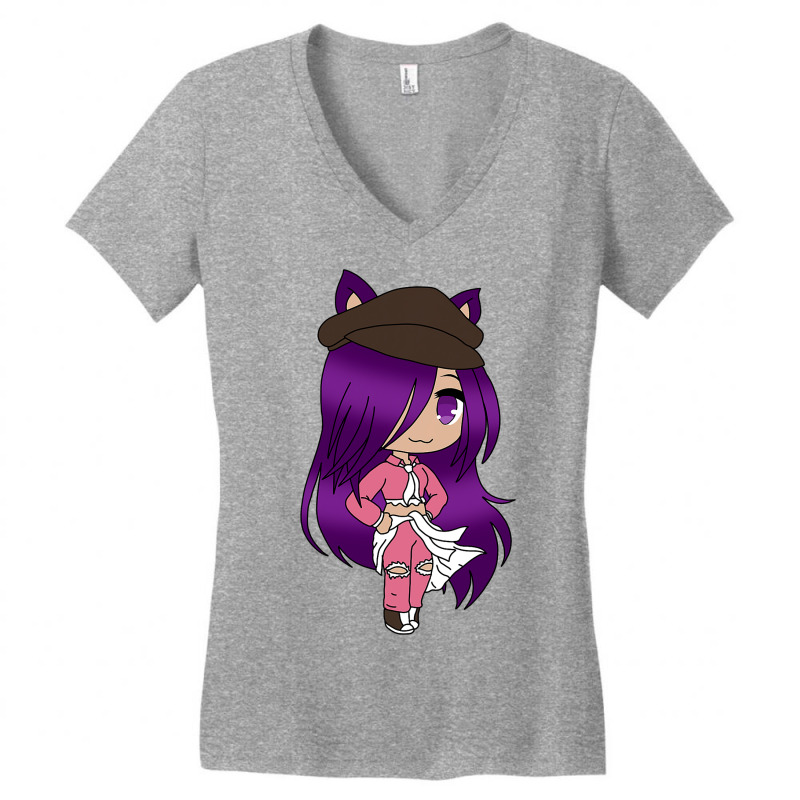 Anime  Chibi Fox Anime Girl Gatcha Kawaii Women's V-Neck T-Shirt by joseph89 | Artistshot