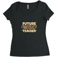 Future Music Teacher Women's Triblend Scoop T-shirt | Artistshot