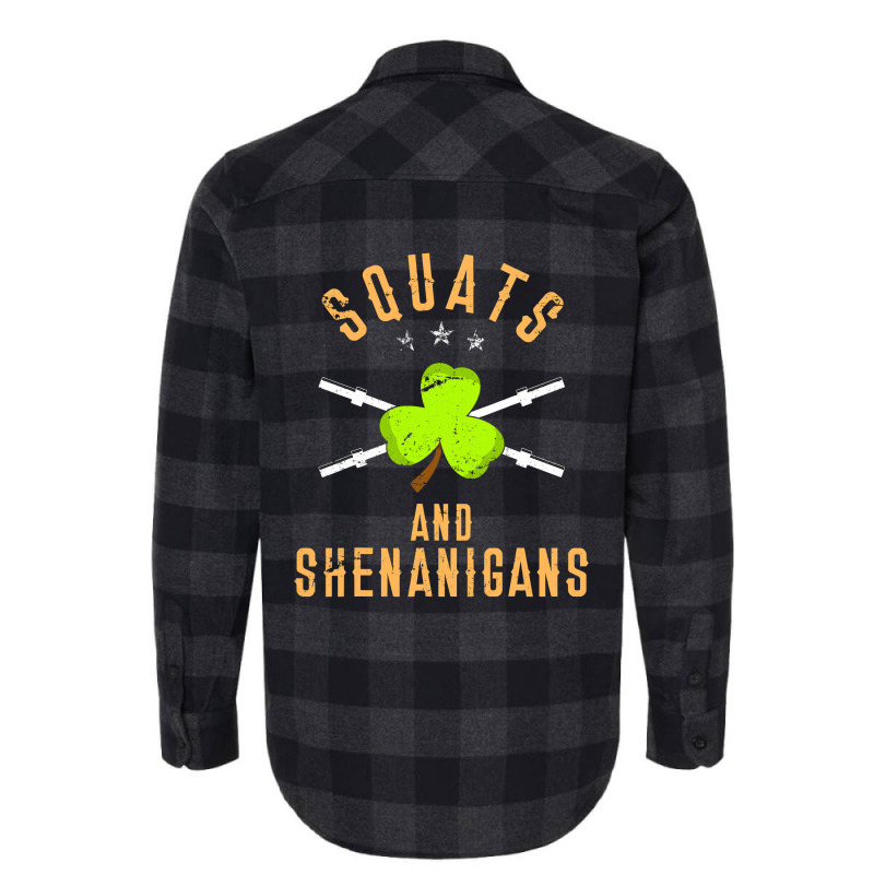 Squats And Shenanigans St Patricks Day T  Workout Flannel Shirt by thuhuong | Artistshot