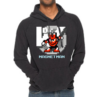 Magnet Man With Ice Blue Text Vintage Hoodie | Artistshot