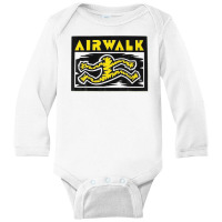 Running Man Airwalks Shoes Skateboard Long Sleeve Baby Bodysuit | Artistshot