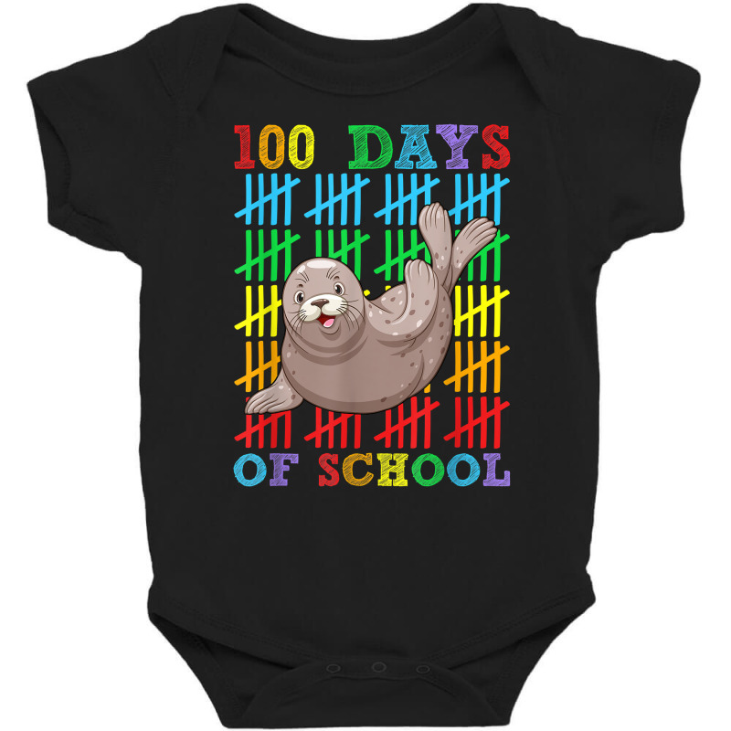 100 Days Of School Sea Lion Lovers Boy Girl 100th Day School T Shirt Baby Bodysuit by noelenedh2mar | Artistshot