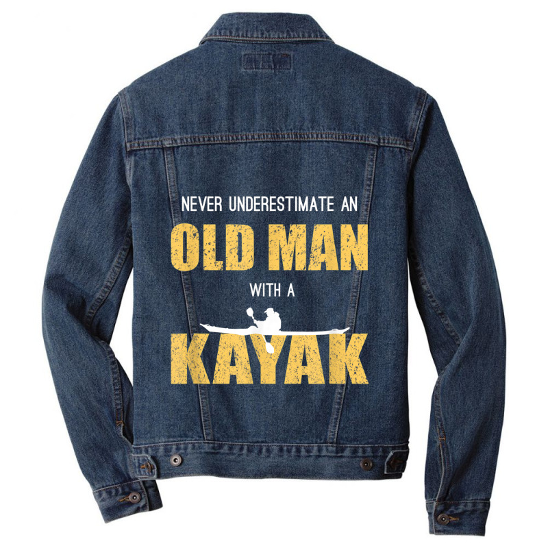 Funny Kayaking Kayak Rower Gift Canoe Rowing Canoeing Men Men Denim Jacket | Artistshot