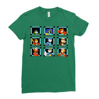 Press Start   Mega Man 2 Stage Select Ladies Fitted T-shirt | Artistshot