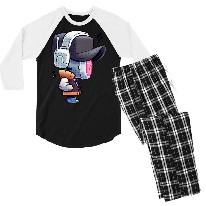 Robot Man Music Men's 3/4 Sleeve Pajama Set | Artistshot