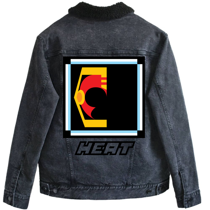 Robot Master   Heat Unisex Sherpa-lined Denim Jacket | Artistshot