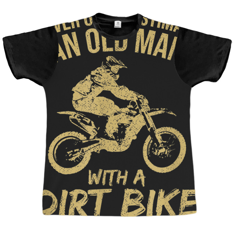 Funny Old Man Dirt Bike Motocross Graphic T-shirt | Artistshot