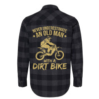 Funny Old Man Dirt Bike Motocross Flannel Shirt | Artistshot